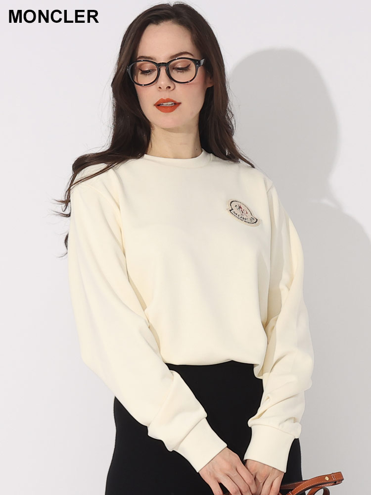 MONCLER (モンクレール) ビッグワッペン クルーネック 長袖 トレーナー