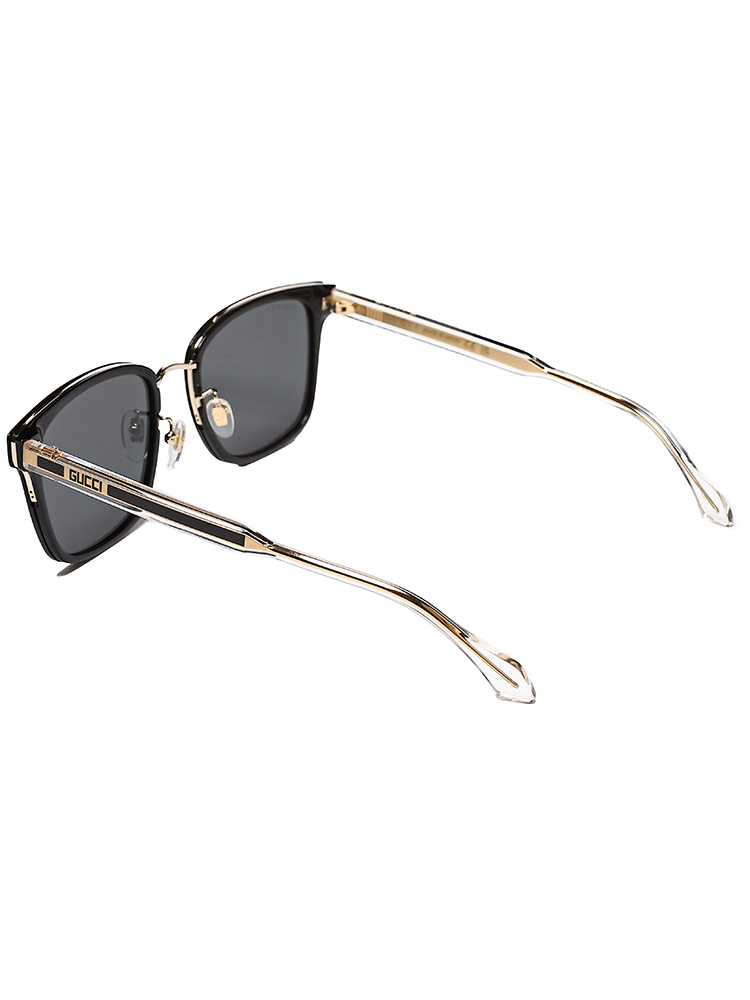 GUCCI (グッチ) ロゴ クリアテンプル サングラス GC0563SKN001 メンズ