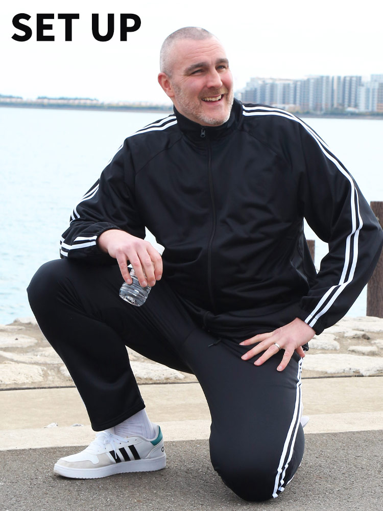 トリコット サイドライン フルジップ ジャケット ウエストゴム