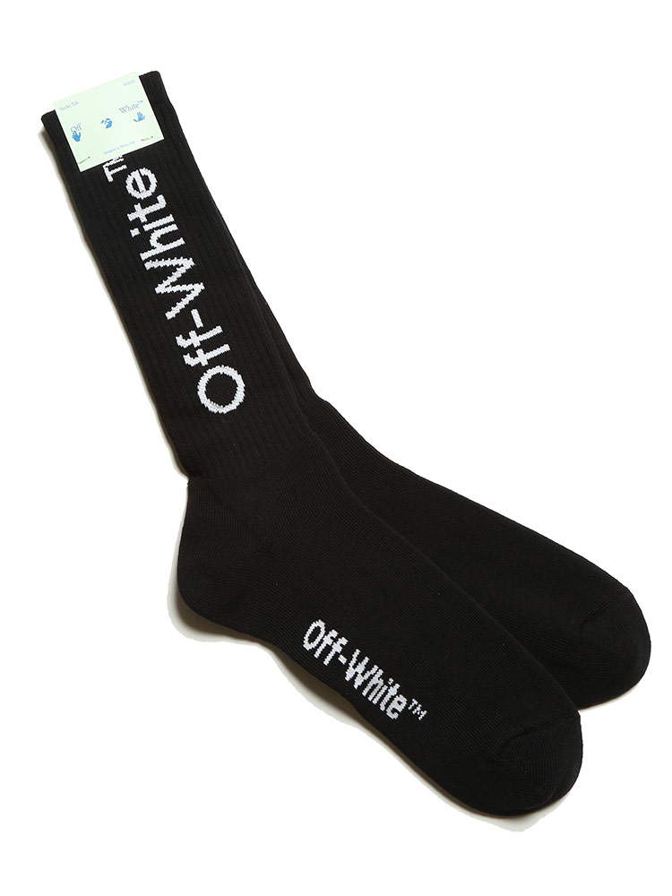 OFF-WHITE (オフホワイト) ロゴ リブ クルー ソックス ARROW