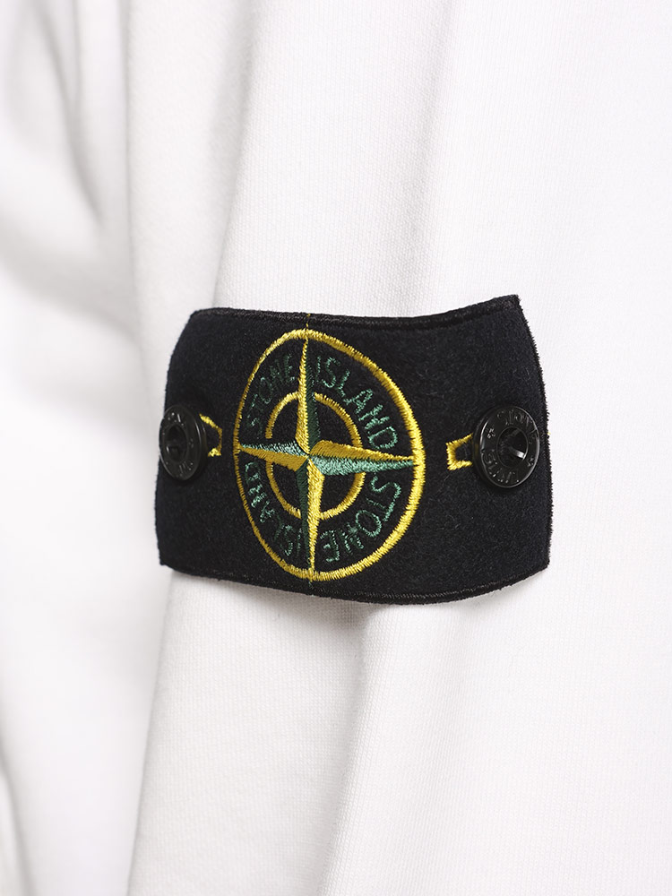 STONE ISLAND (ストーンアイランド) 裏毛 袖ロゴパッチ 無地 ポケット