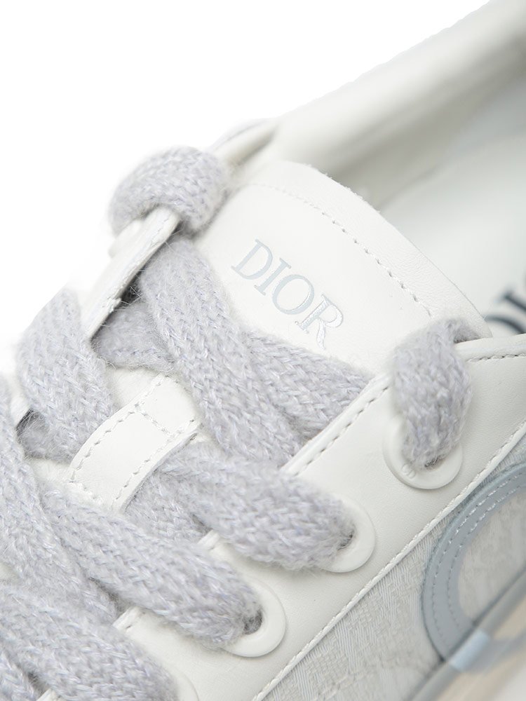 DIOR (ディオール) レザー×ジャガード ハートCDロゴ モヘヤストラップ