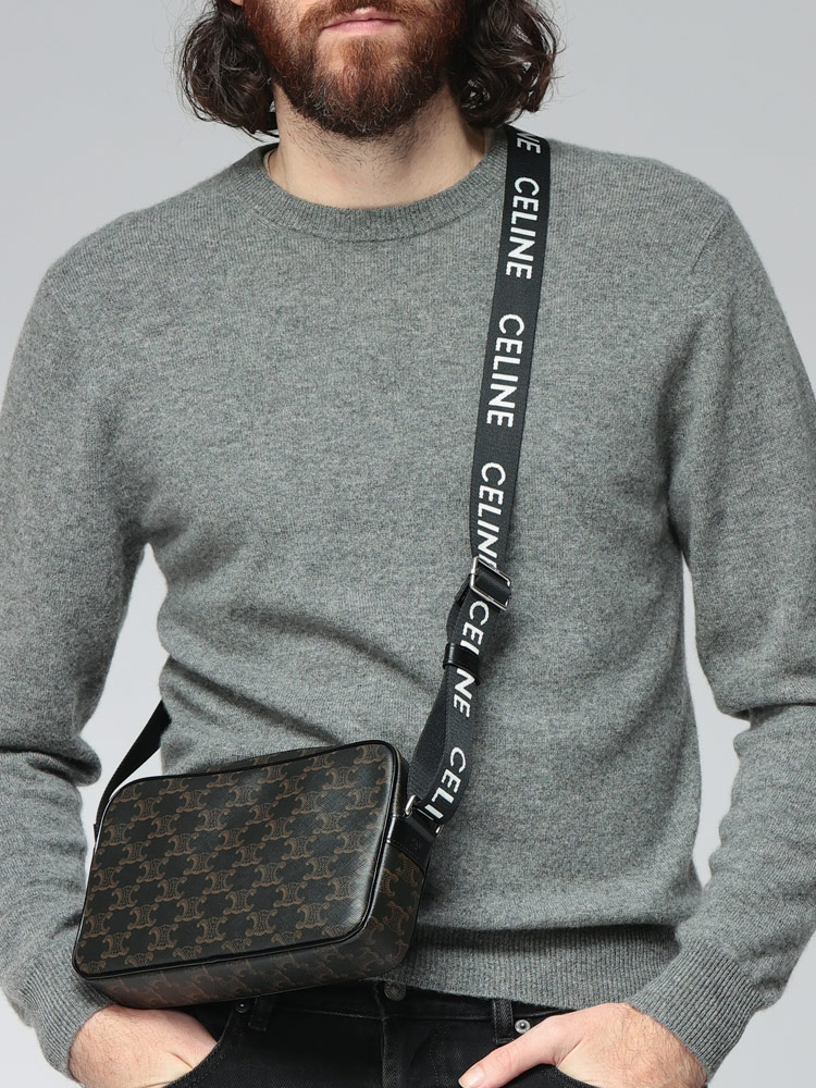 CELINE (セリーヌ) トリオンフキャンバス カーフスキン メッセンジャー