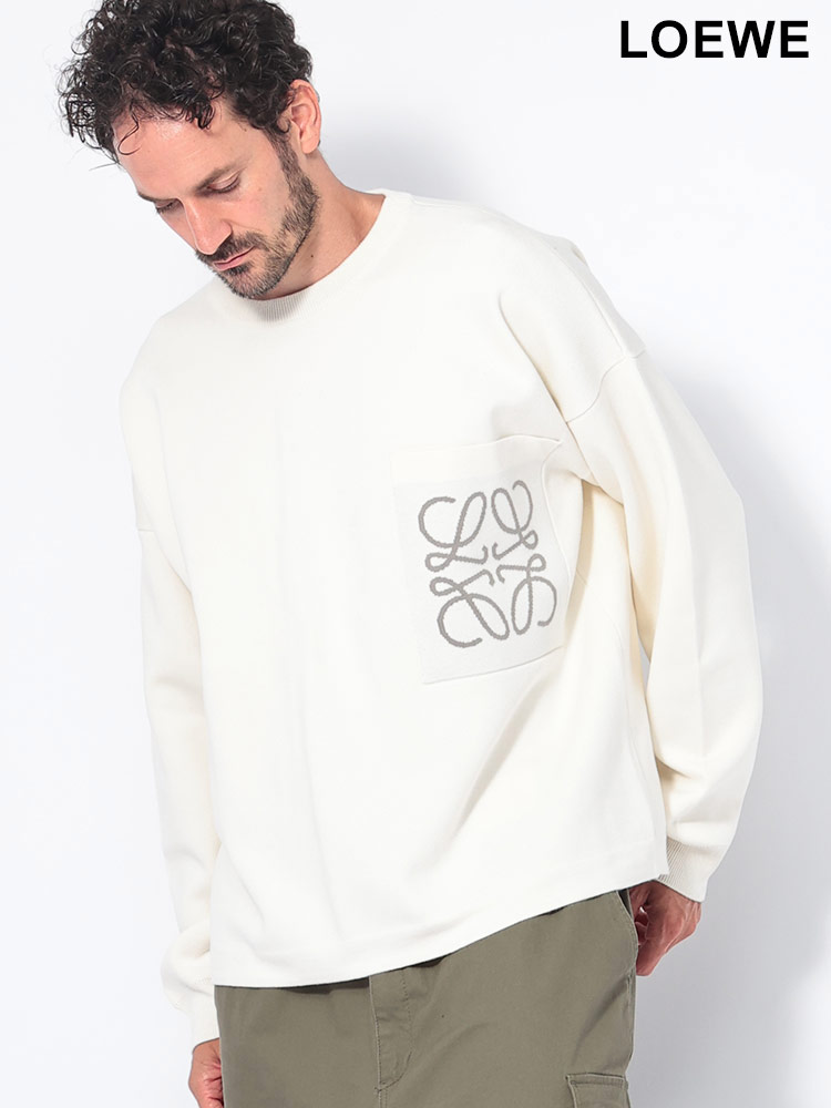 LOEWE (ロエベ) ポケット クルーネック ニット ANAGRAM POCKET