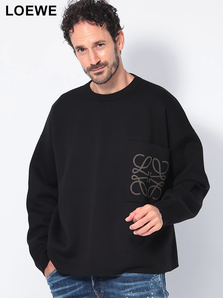 LOEWE (ロエベ) ポケット クルーネック ニット ANAGRAM POCKET