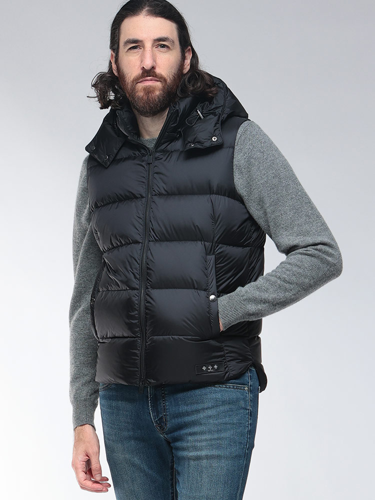 TATRAS (タトラス) フード着脱 フルジップ ダウンベスト TRPOSEIDONE5