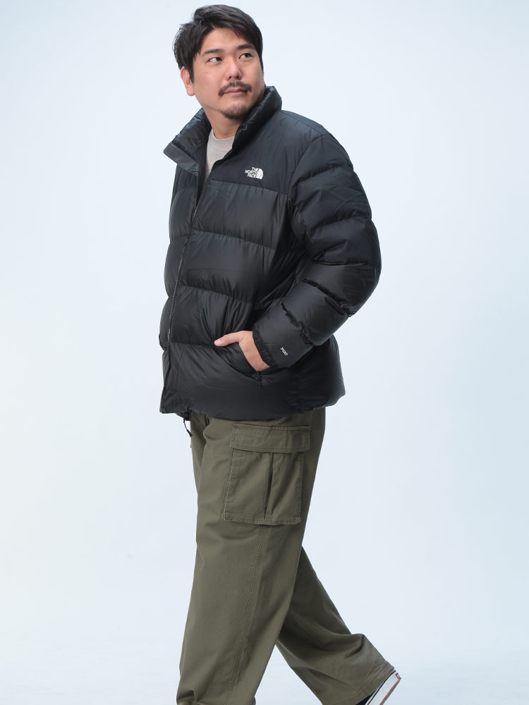 ダウンジャケット ナイロン ロゴ刺繍 ハイネック 700フィルパワー M