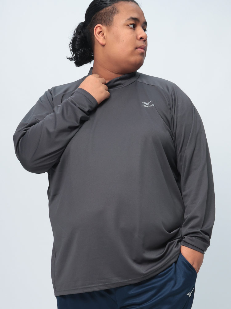長袖 Tシャツ 吸汗速乾 ハイネック トップス ロンT ドライ スポーツ
