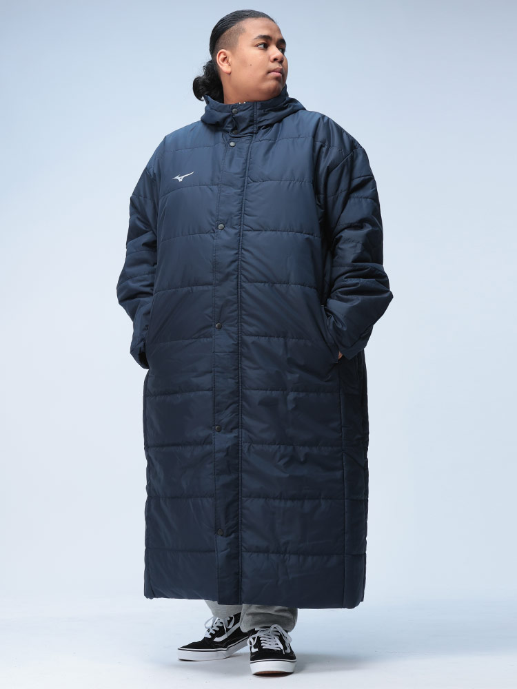 中綿 ベンチコート 撥水 フード フルジップ アウター コート ブルゾン