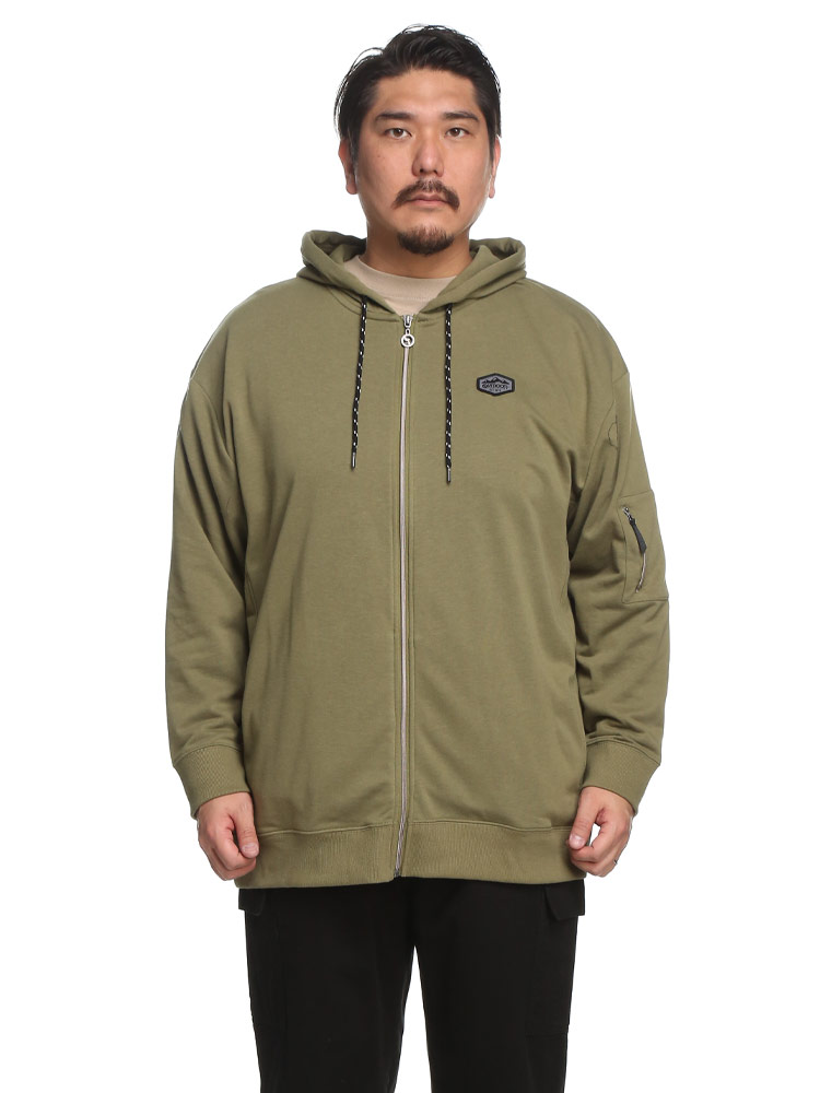 OUTDOOR PRODUCTS アウトドアプロダクツ ジップパーカー フードロゴ