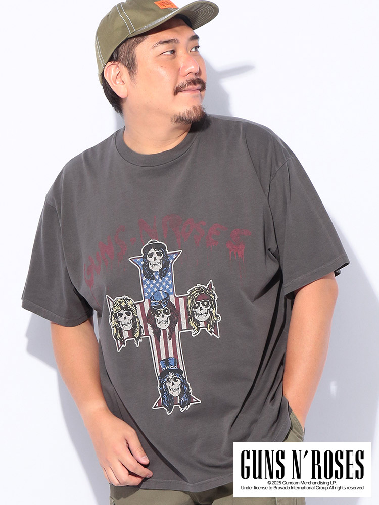 半袖 Tシャツ GUNS N' ROSES ロゴプリントTシャツ バンドT トップス 春