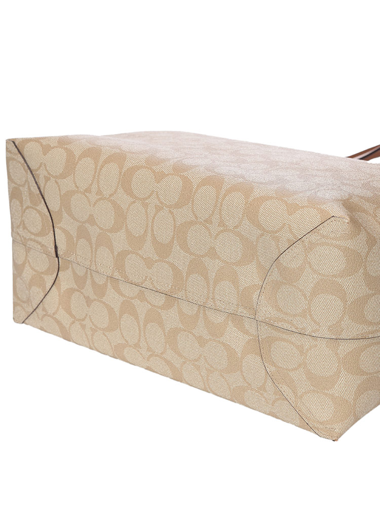 COACH (コーチ) シグネチャー キャンバス レザー トートバッグ