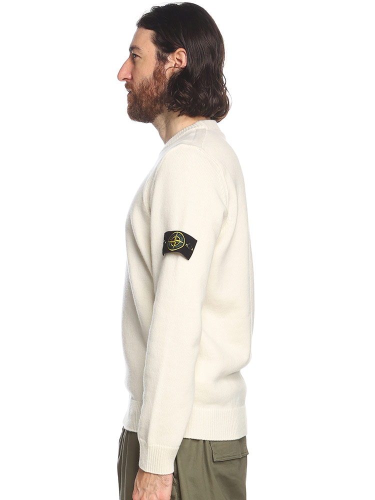 STONE ISLAND (ストーンアイランド) ウール ロゴパッチ クルーネック