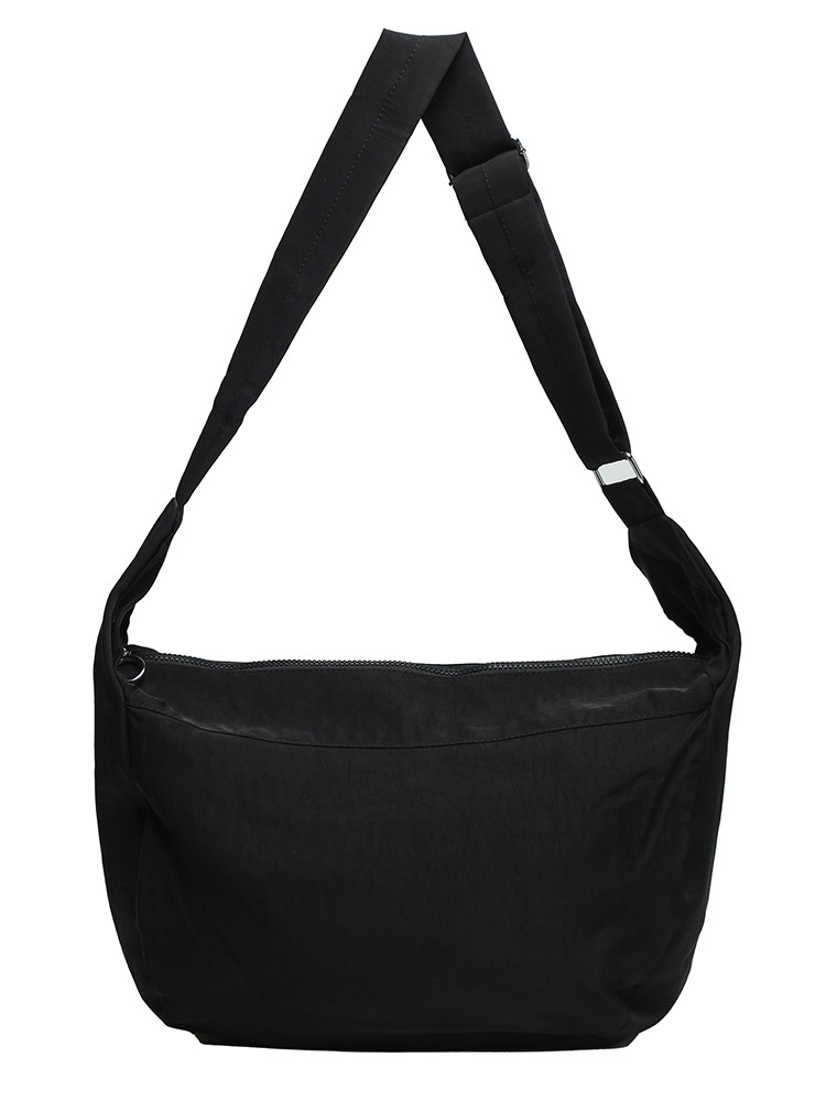 ショルダーバッグ ナイロン ラウンド ユニセックス 鞄 ジップ シンプル