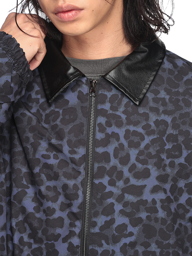 WOODENDOLL (ウッディンドール) レオパード柄 衿切替 フルジップ