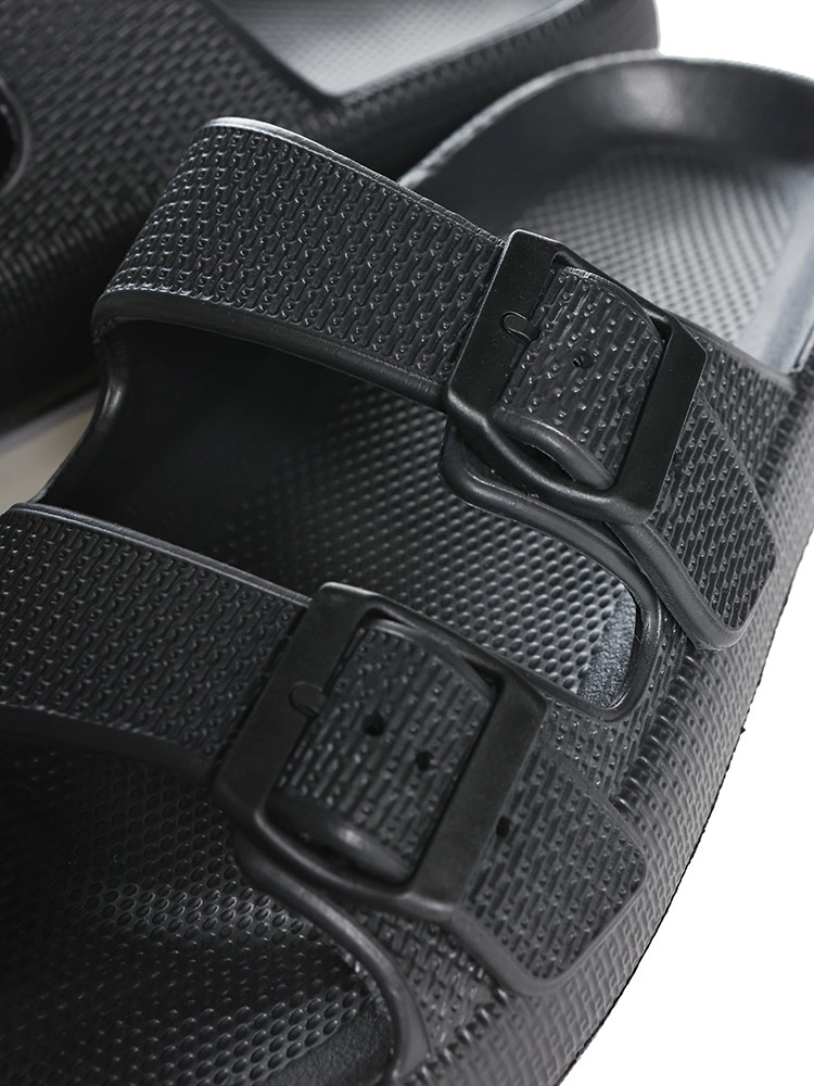 ビーチサンダル ダブルベルト 底グリップ クッションサンダル シューズ