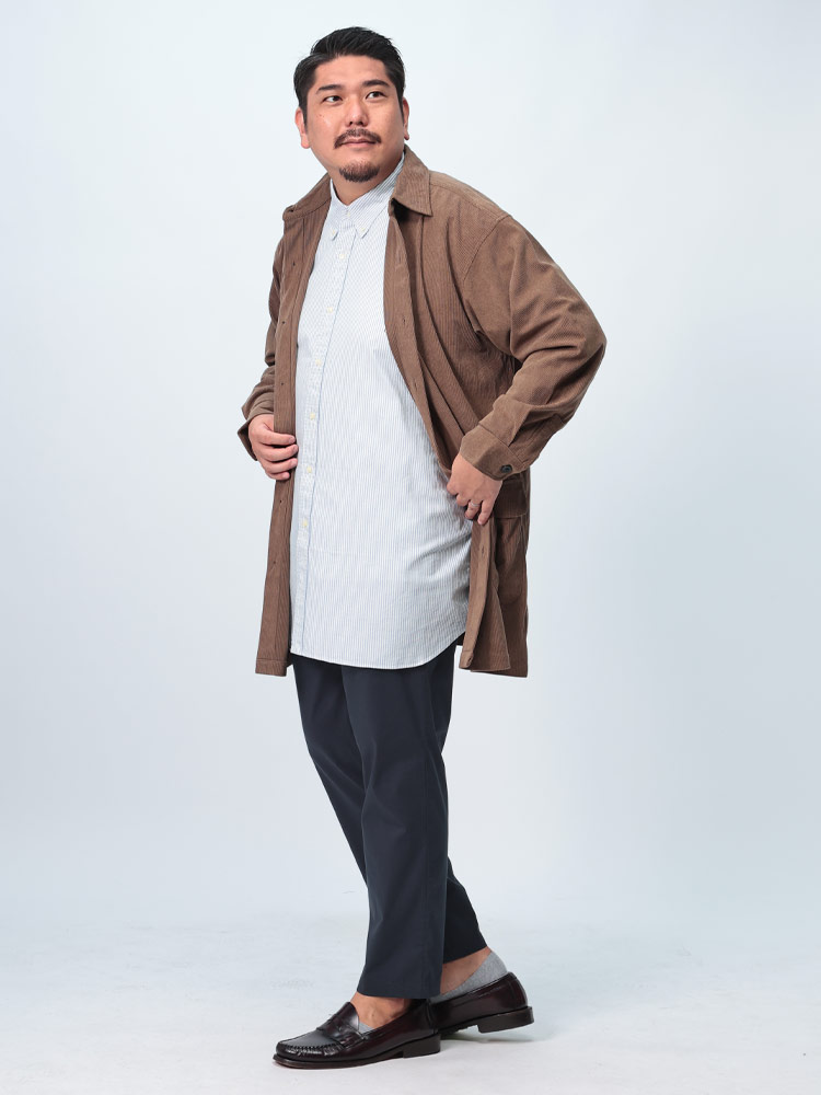 シャツコート 抗菌防臭 ストレッチ エステルコール アウター コート