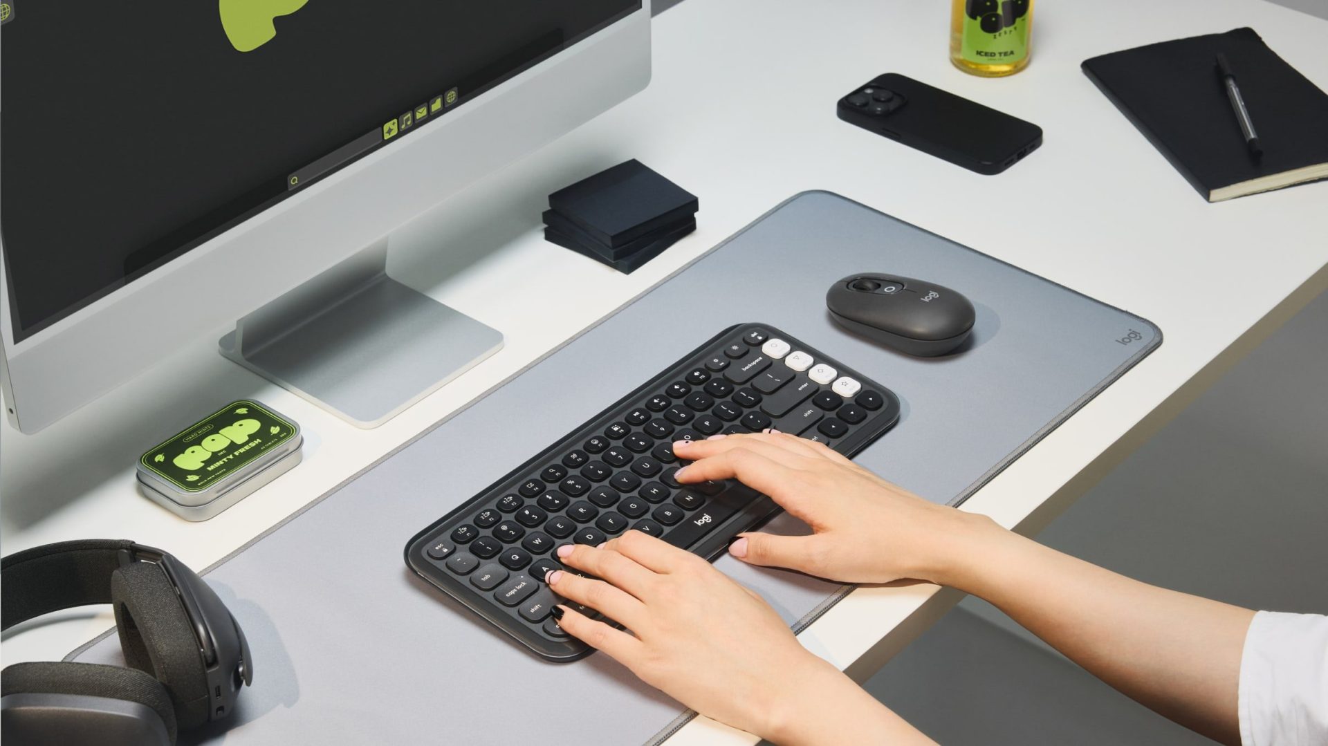 Apple iMac 21.5 ワイヤレスマウス、キーボード、マットセット