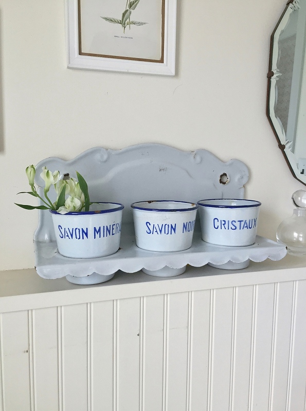 フランス アンティーク BB社 ホーロー サボンラック ブロカント 壁掛け