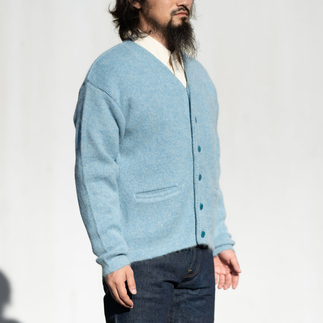 Alpaca Mohair Cardigan light blue – BONCOURA Official Online Store