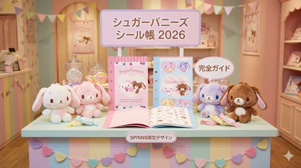 シュガーバニーズ シール帳 2026】しろうさ・くろうさ限定デザイン