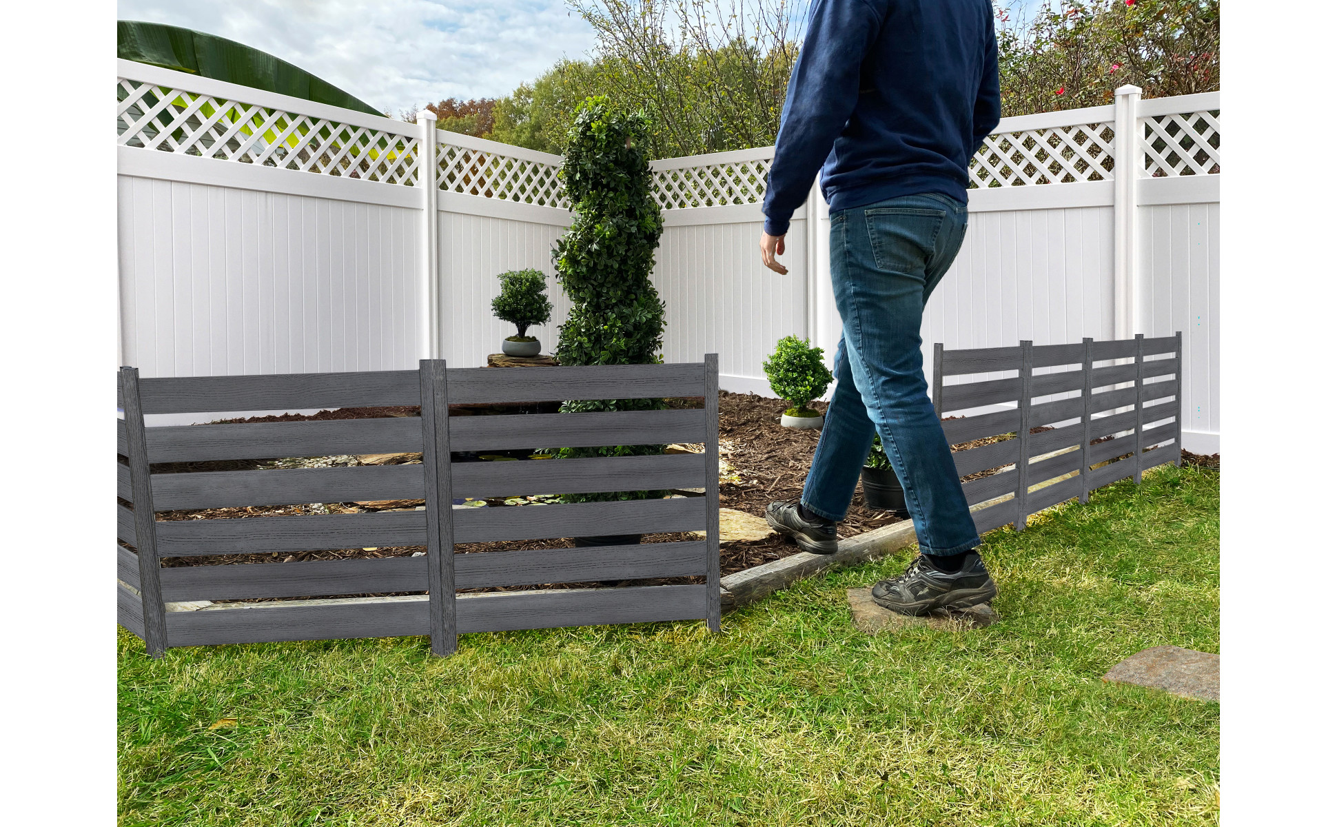 Zippity Outdoor Products Maui 2 ft. x 2 ft. No-Dig Charcoal