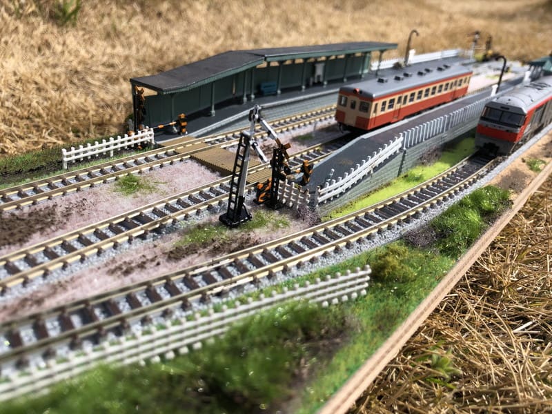 ローカル駅常設工事6(完成) お手軽レイアウト・簡単ジオラマ【Nゲージ