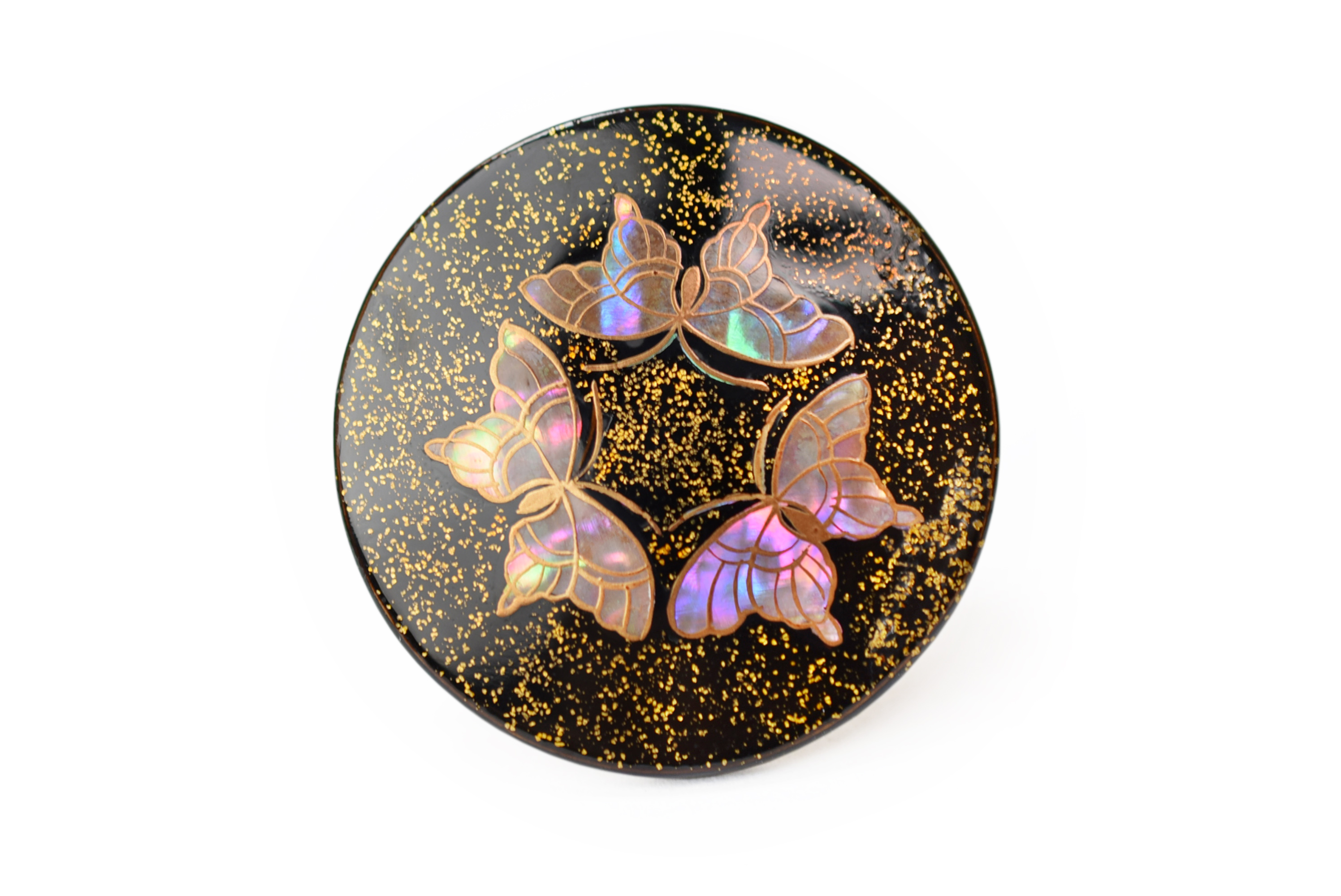 服部峻昇作 螺鈿ブローチ 服部峻昇作 螺鈿ブローチ 服部峻昇作 螺鈿
