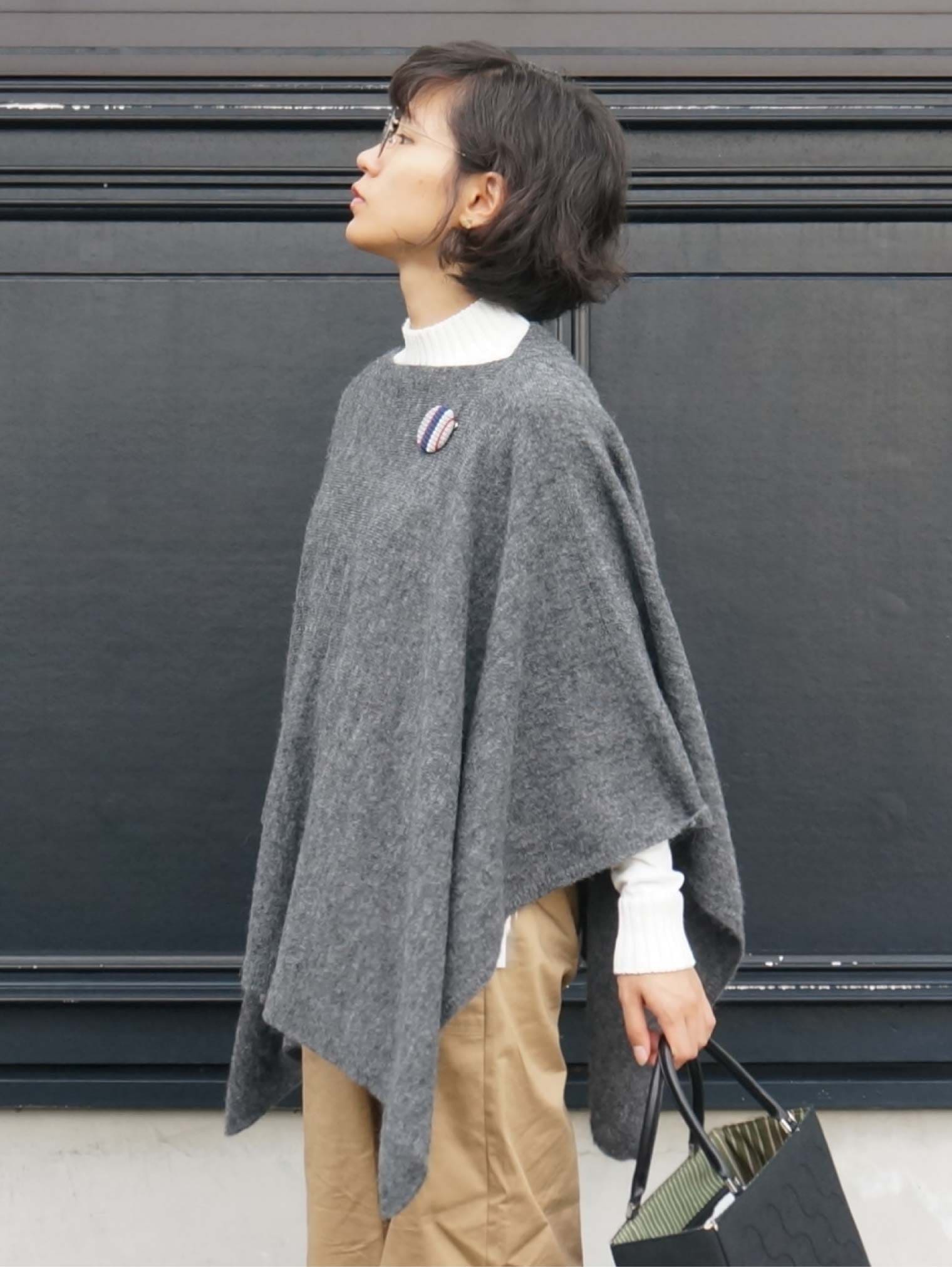 yoko-L かぶるポンチョ / なめらかアルパカ シンプル天竺 - SAIFUKU