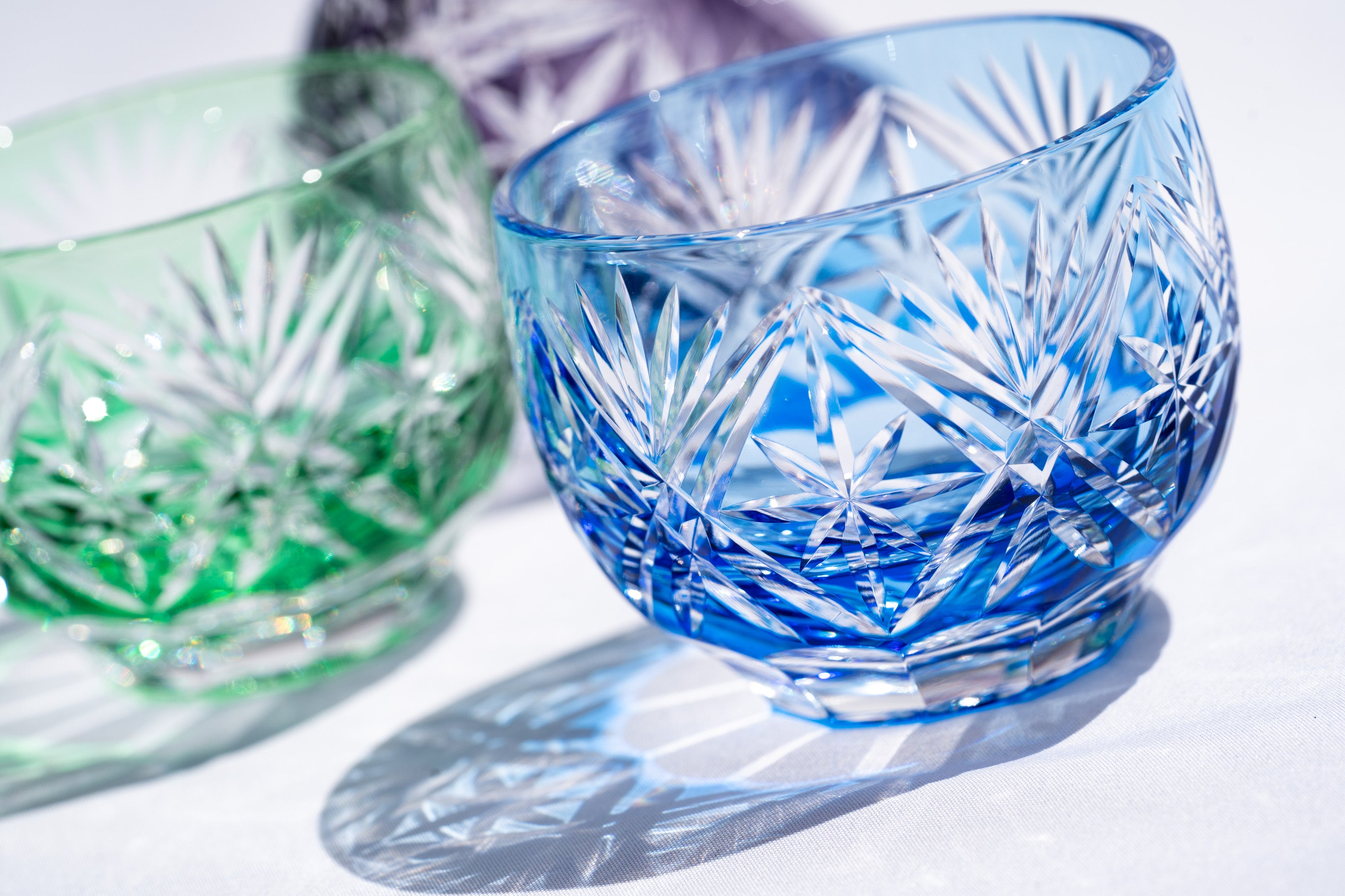 M-086-BL Sword and Star Pattern Sake Cup Blue – 硝子工房 彩鳳