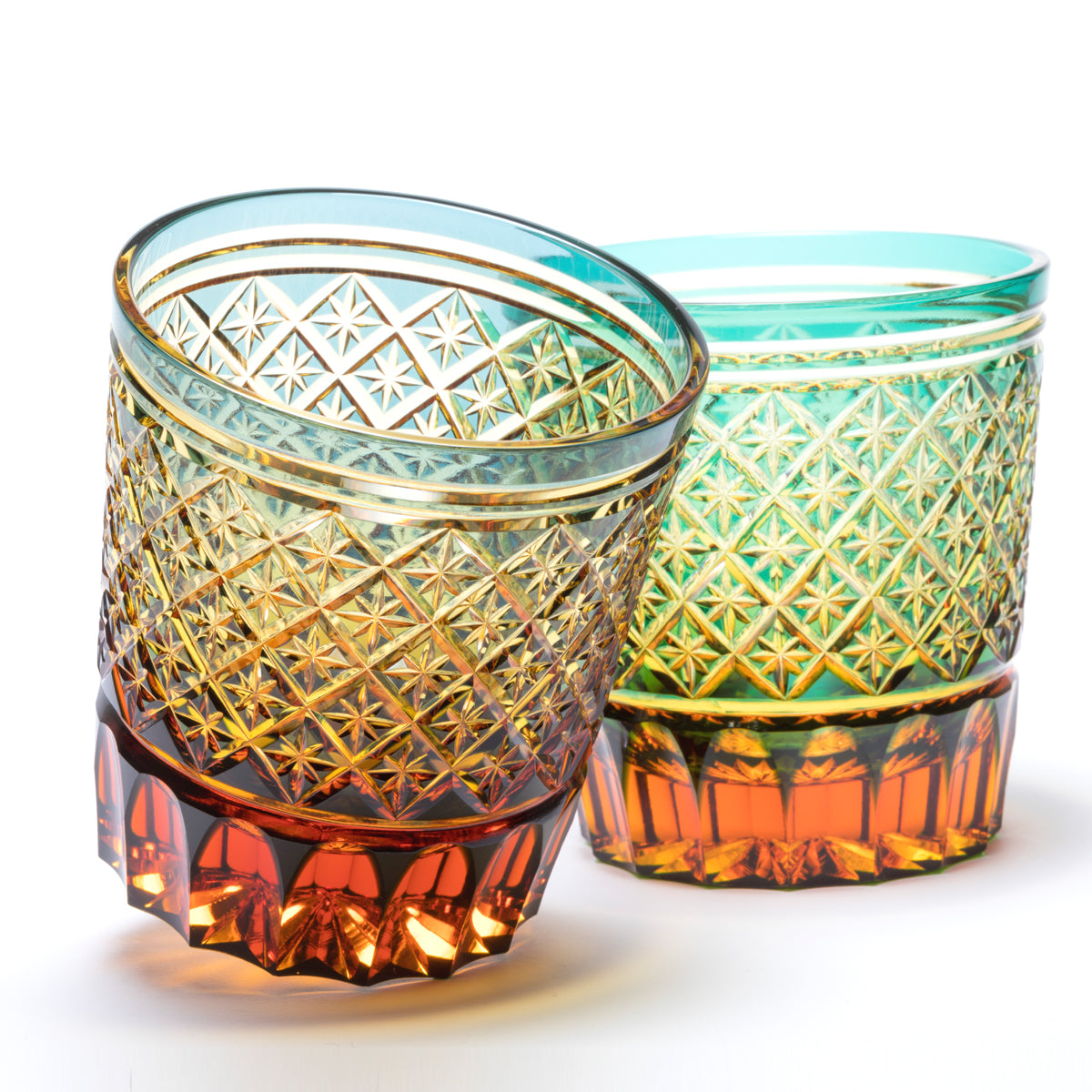 M-266 矢来星重文様 オールド 彩 – 硝子工房 彩鳳