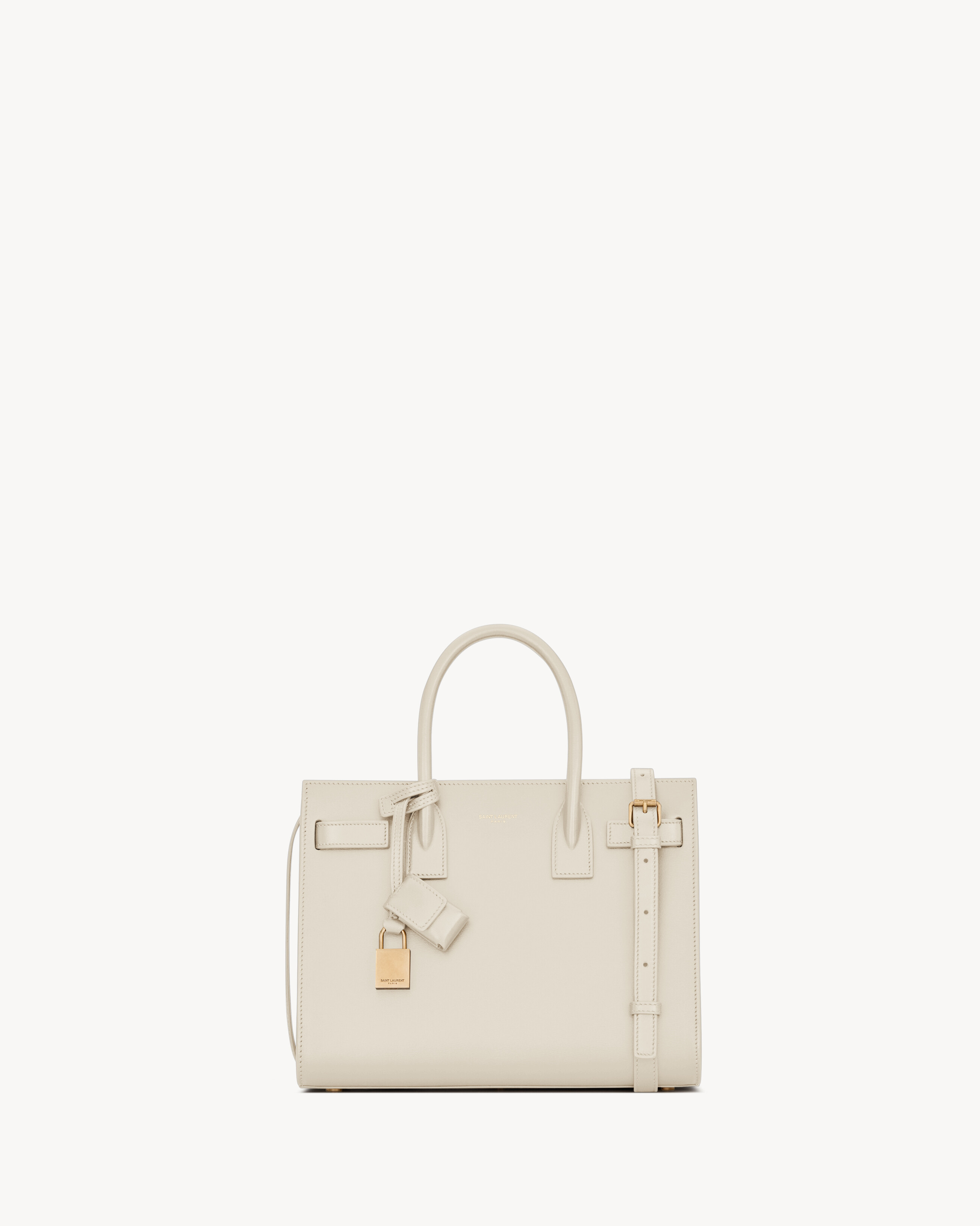 SAC DE JOUR IN SMOOTH LEATHER - BABY in White | Saint Laurent