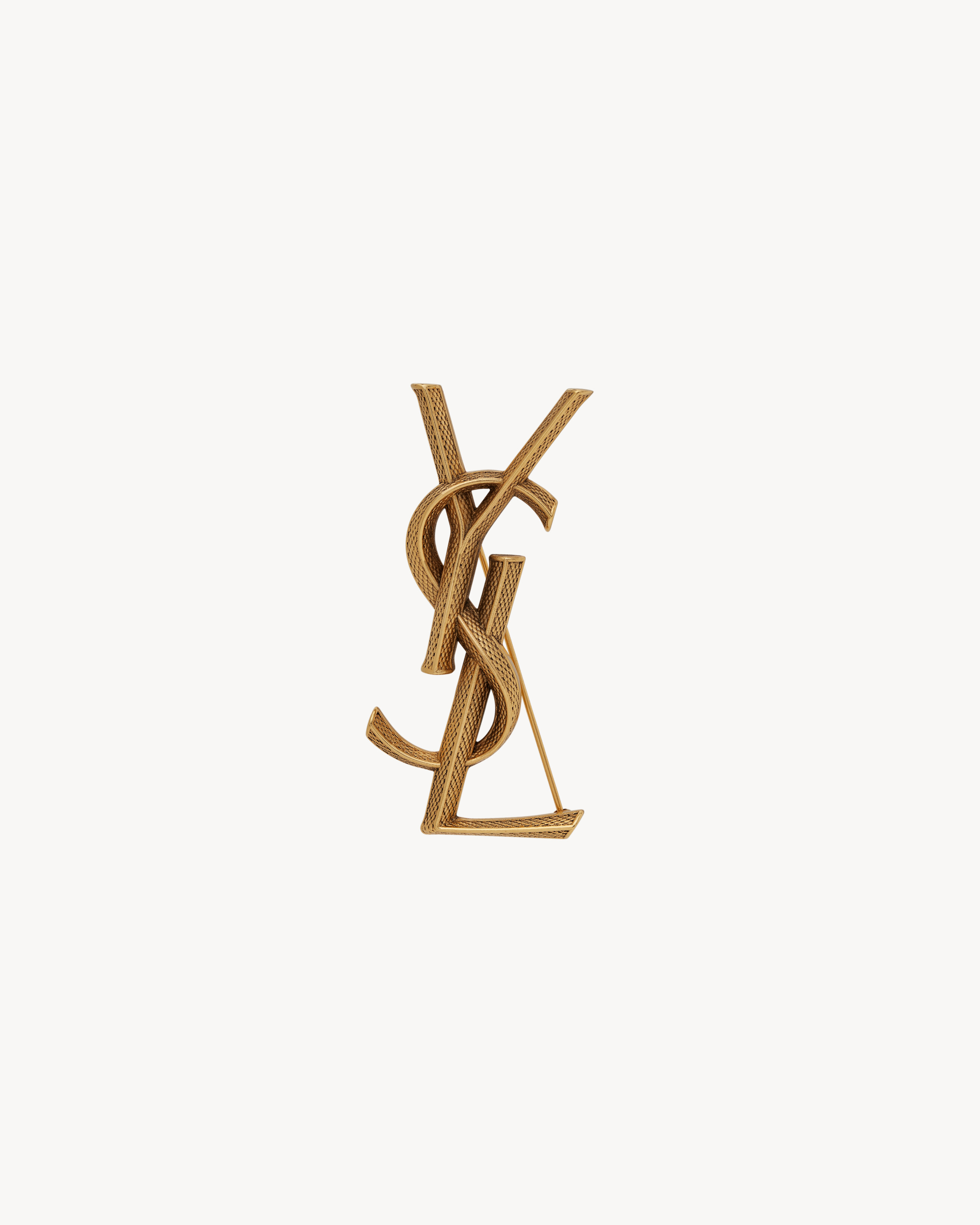CASSANDRE snake brooch in metal in Gold | Saint Laurent | YSL EN-US