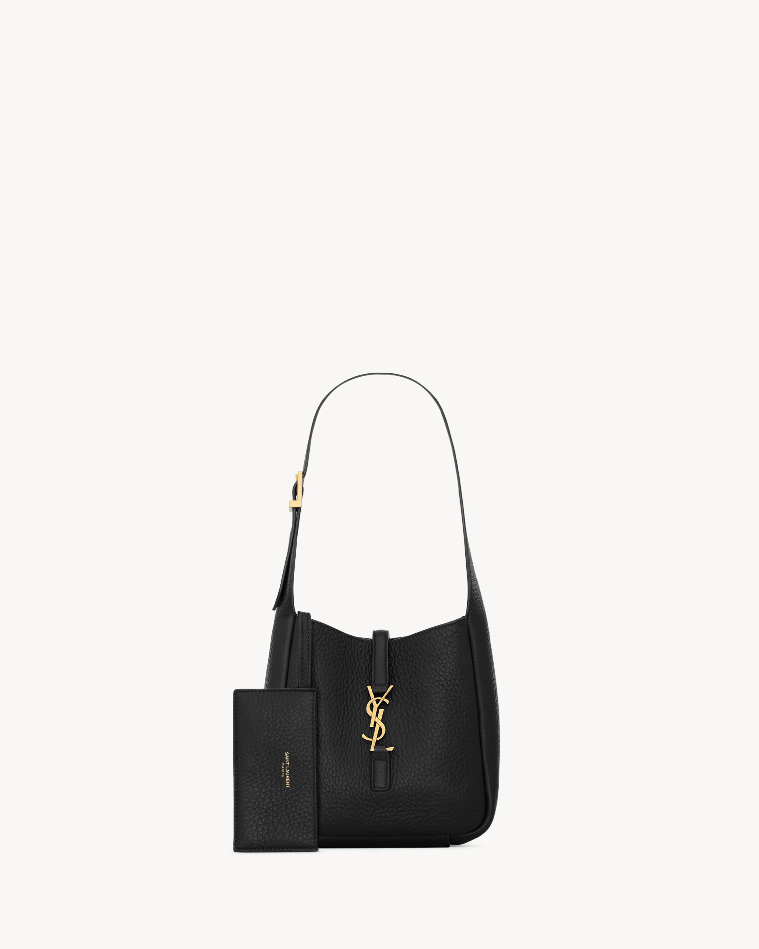 LE 5 À 7 supple baby in grained leather in Black | Saint Laurent
