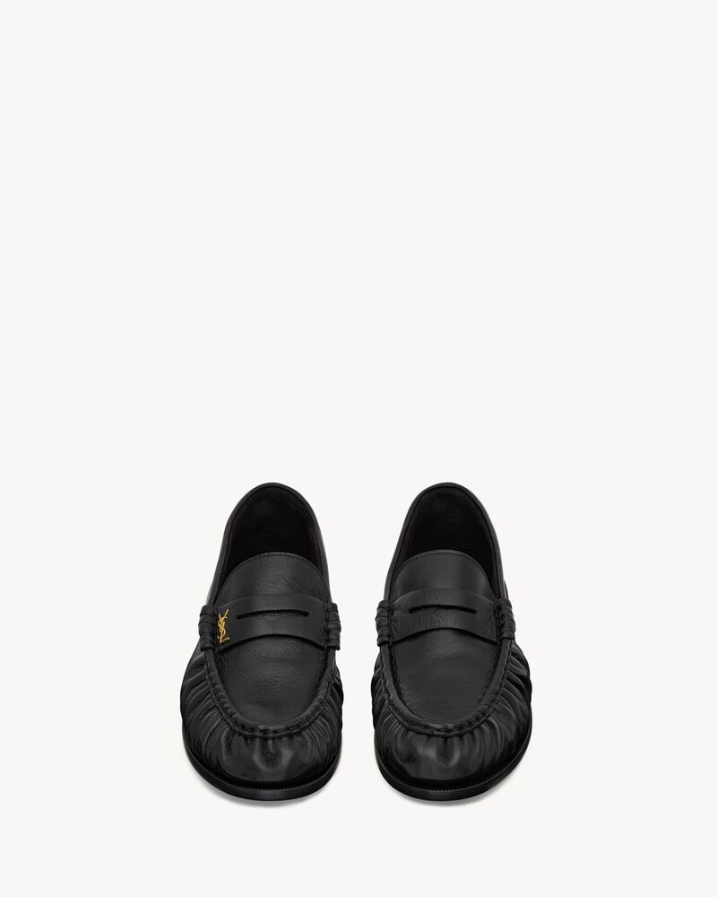LE LOAFER supple in shiny leather in Black | Saint Laurent | YSL EN-US
