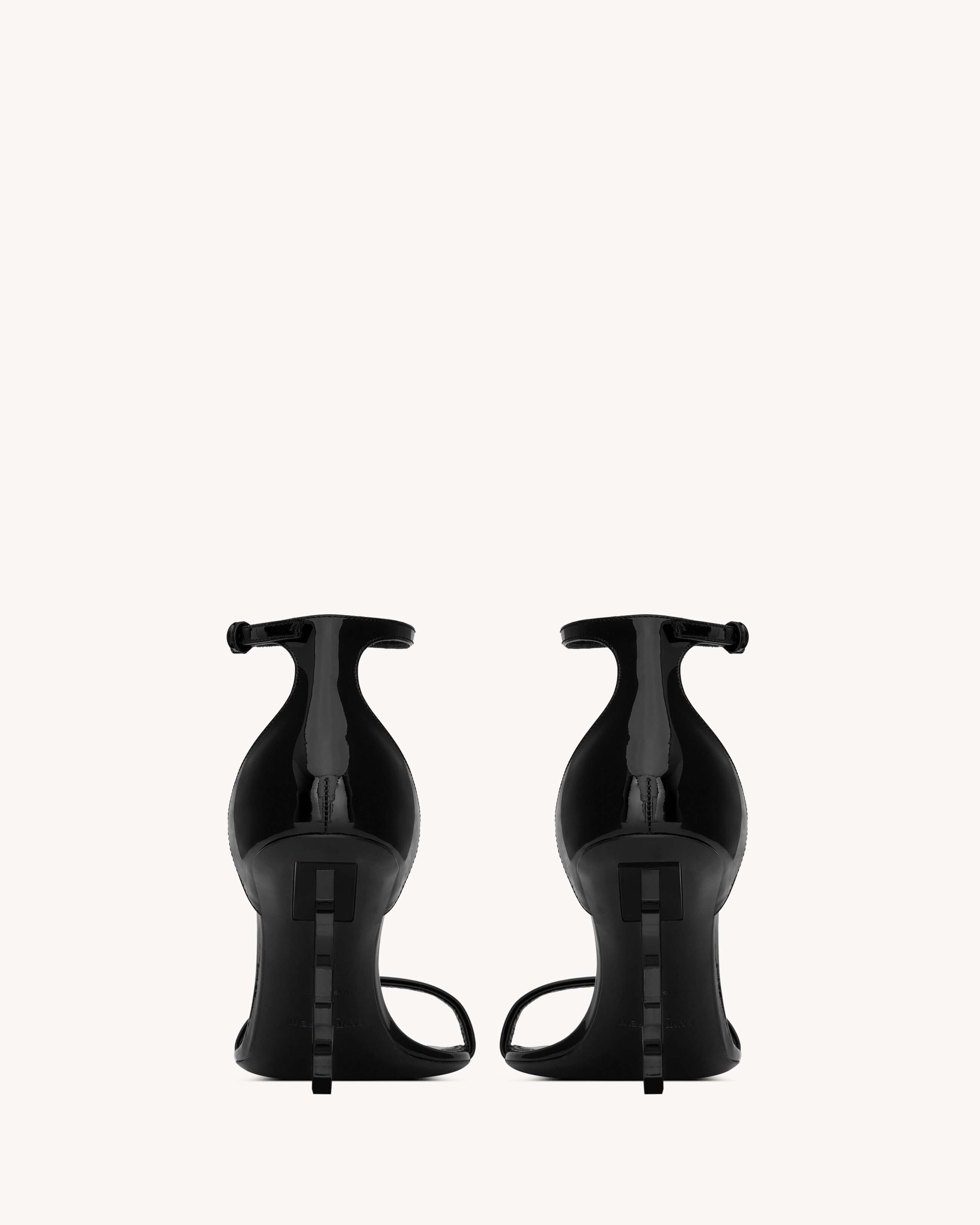 OPYUM Sandals in patent leather in Black | Saint Laurent | YSL EN-US