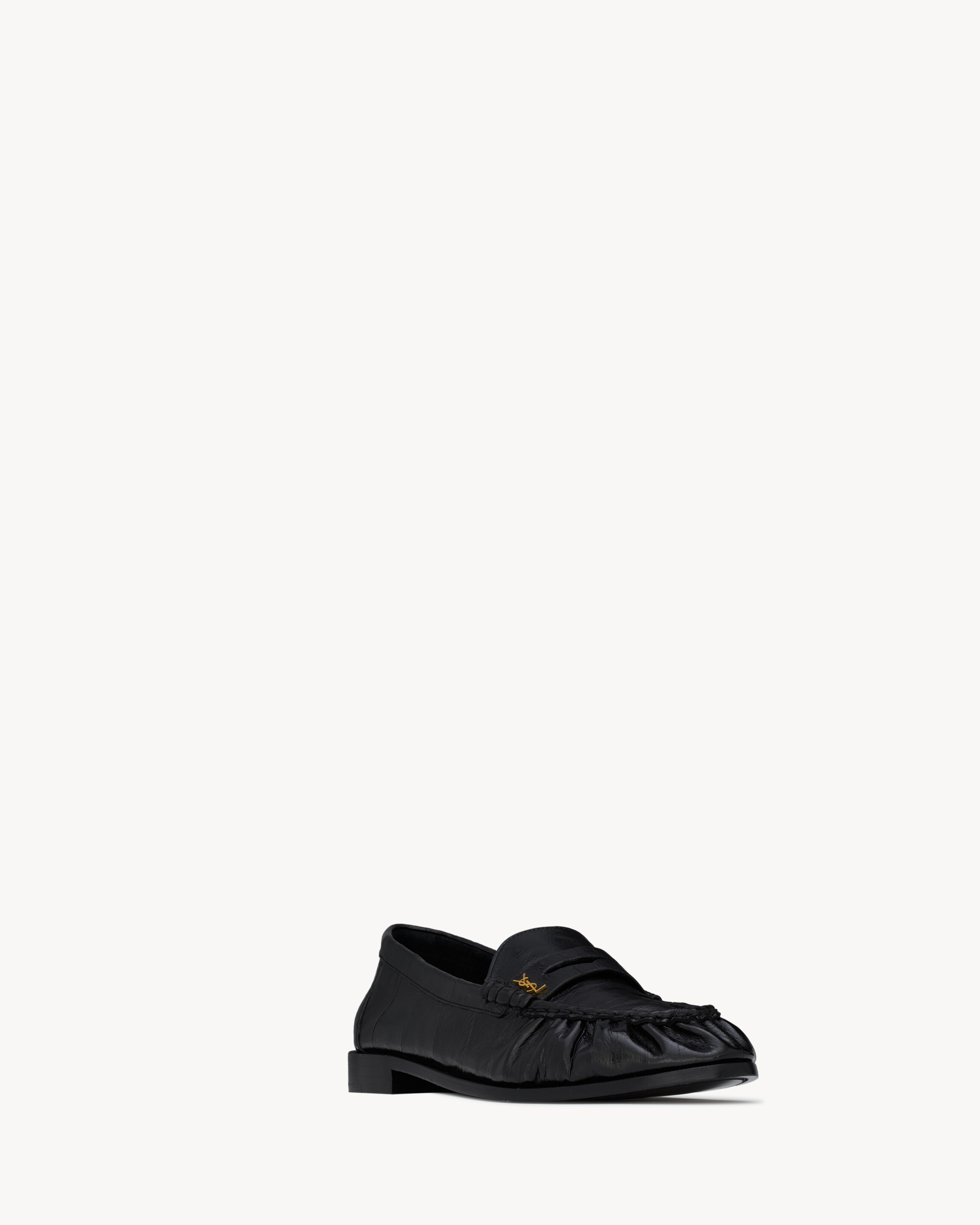 LE LOAFER supple in eel in Black | Saint Laurent | YSL EN-US