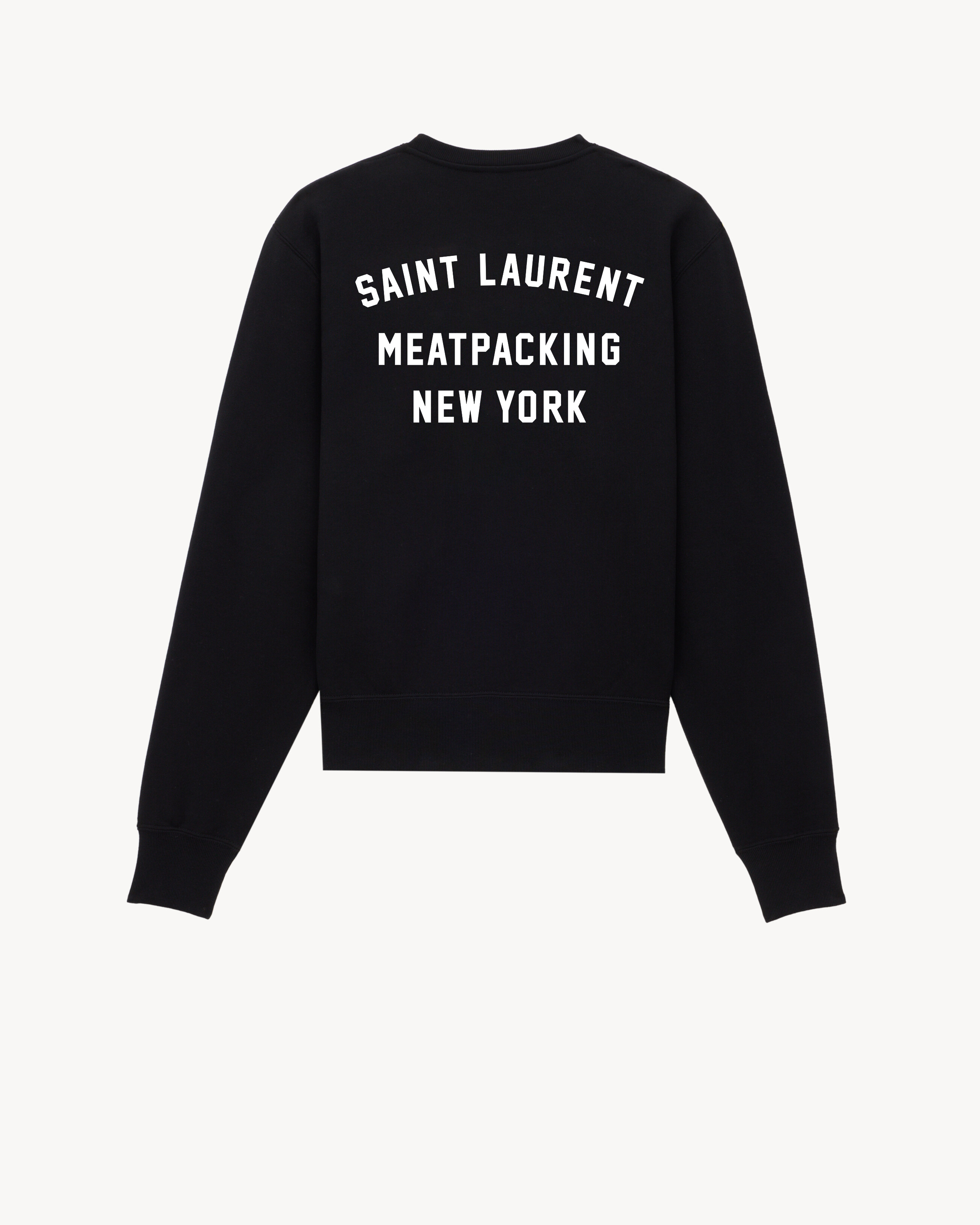 SAINT LAURENT NEW YORK SWEATSHIRT in Black | Saint Laurent | YSL EN-MC