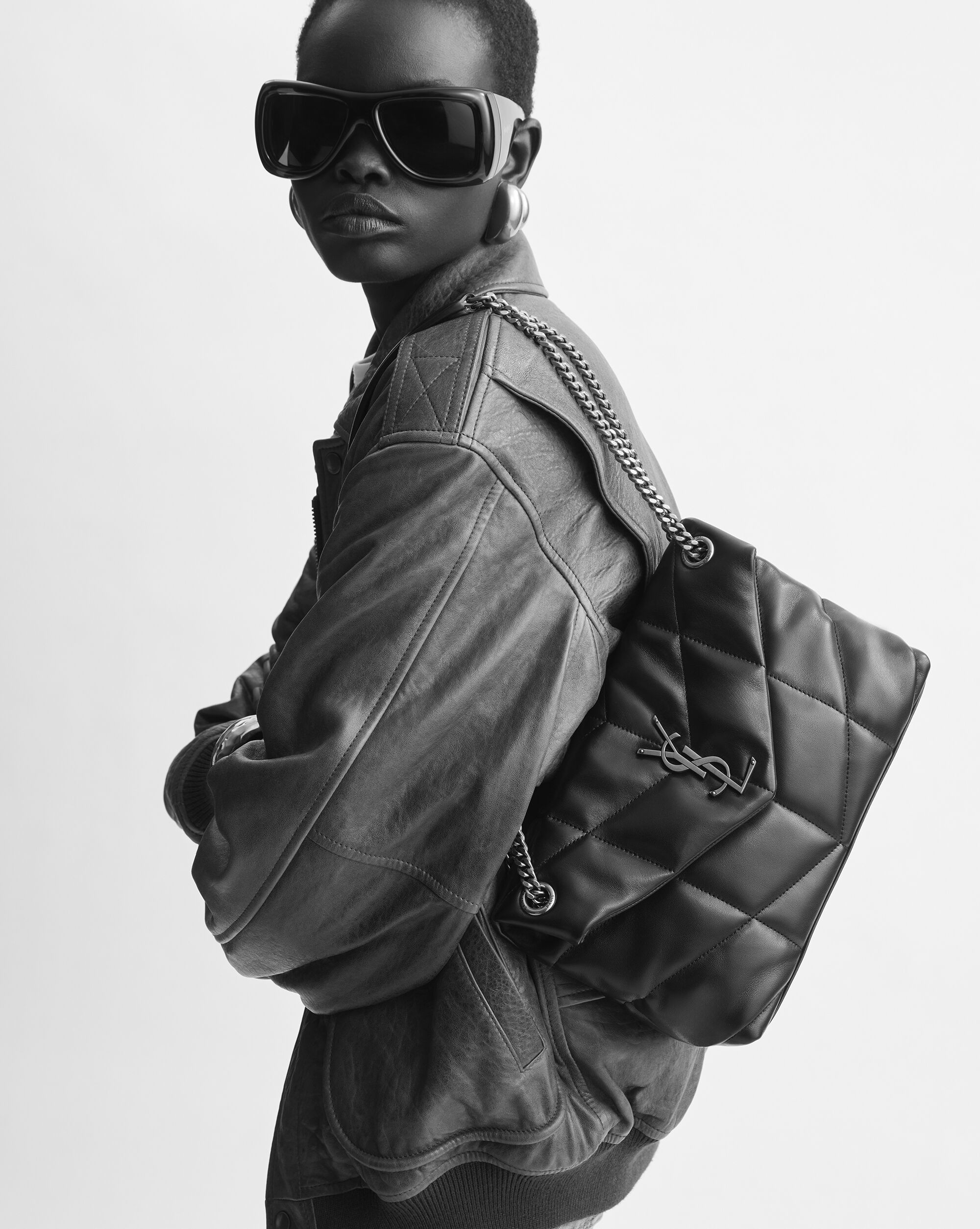 パファー スモール（スエード） ブラウン | Saint Laurent | YSL JA-JP