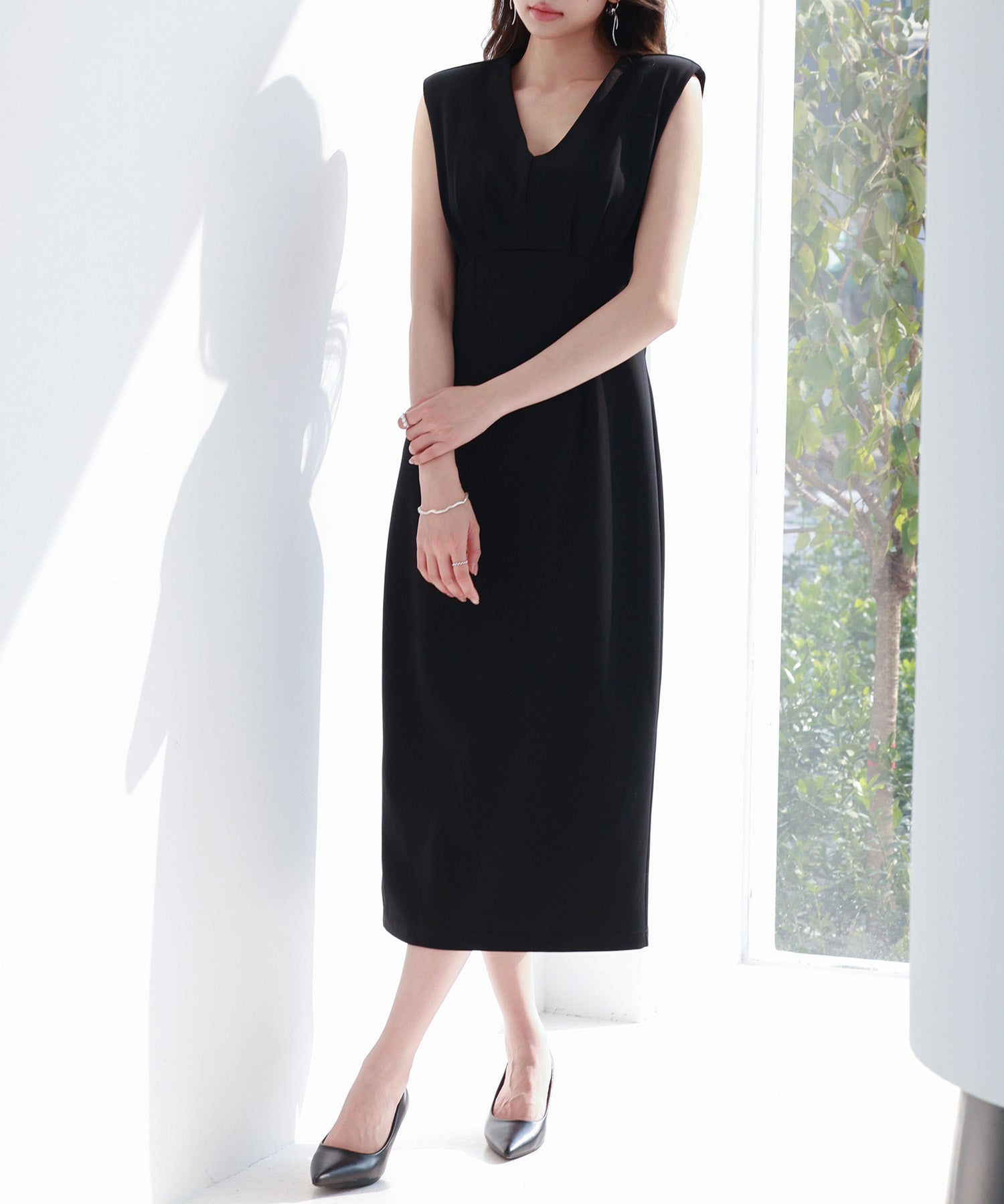 深めVネックカットソーワンピースsdp0292 ブラック – [公式]SAISON DE