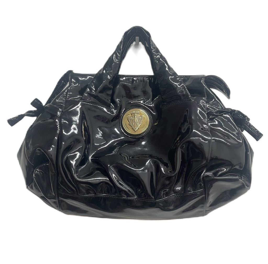 GUCCI グッチ ヒステリア ハンドバッグ パテントレザー エナメル