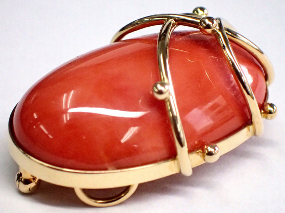 K18 天然本 サンゴブローチの買取実績 | 買取専門店さすがや