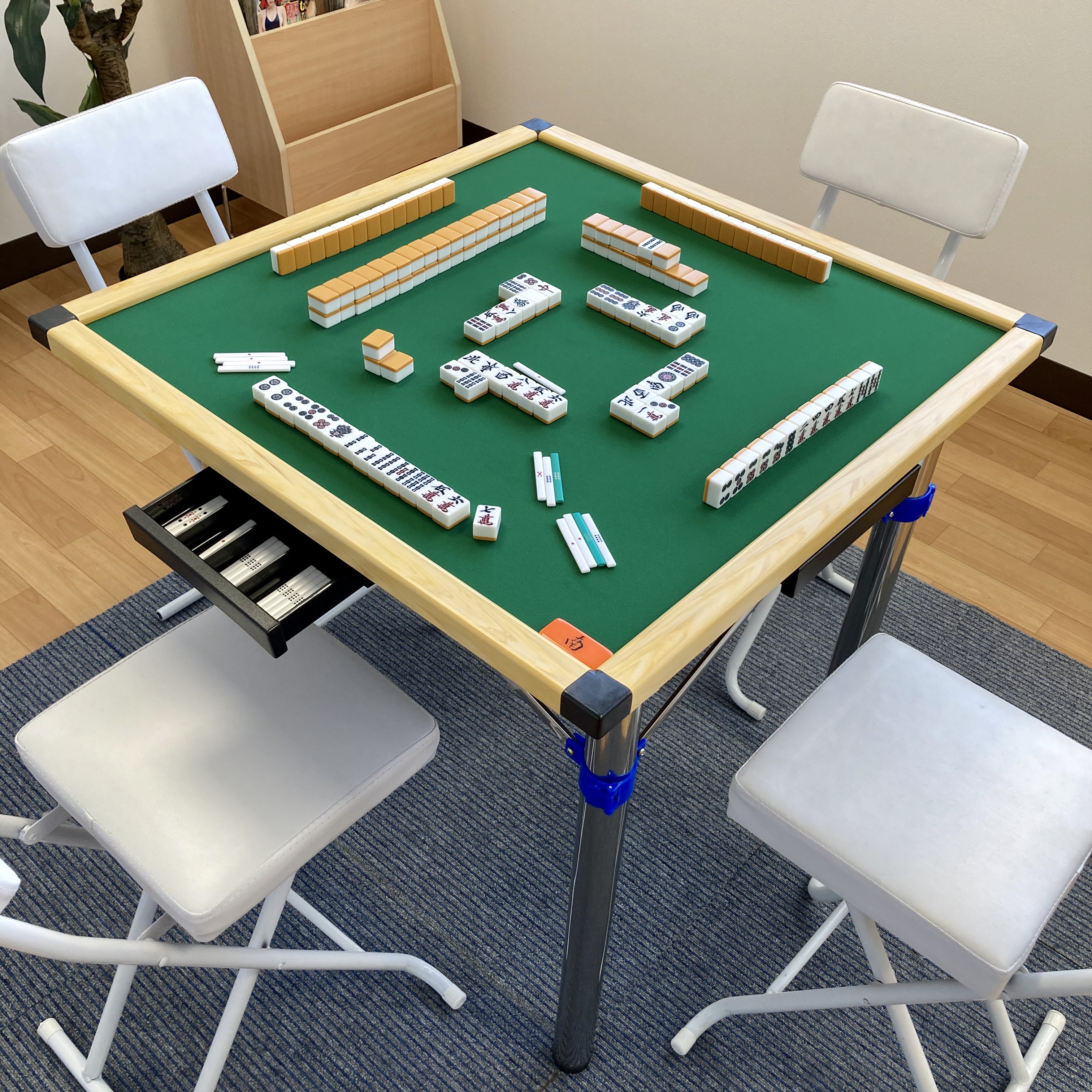 手打ち麻雀卓 シュガーコネクト (取り外せるパイプ脚仕様)※お届けまで3