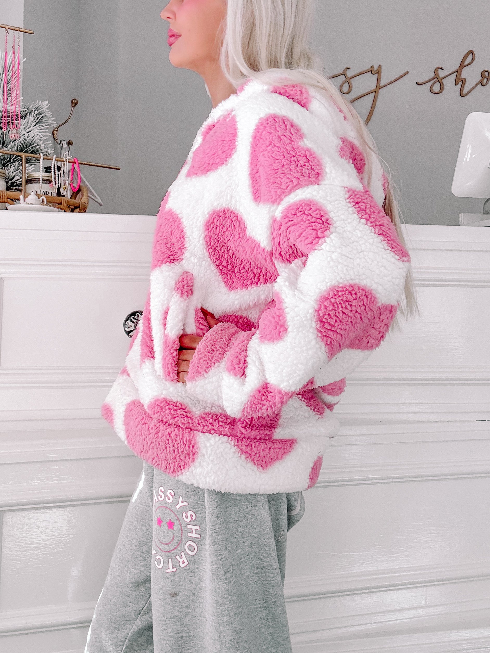 Love Bug Sherpa Heart Jacket | Sassy Shortcake