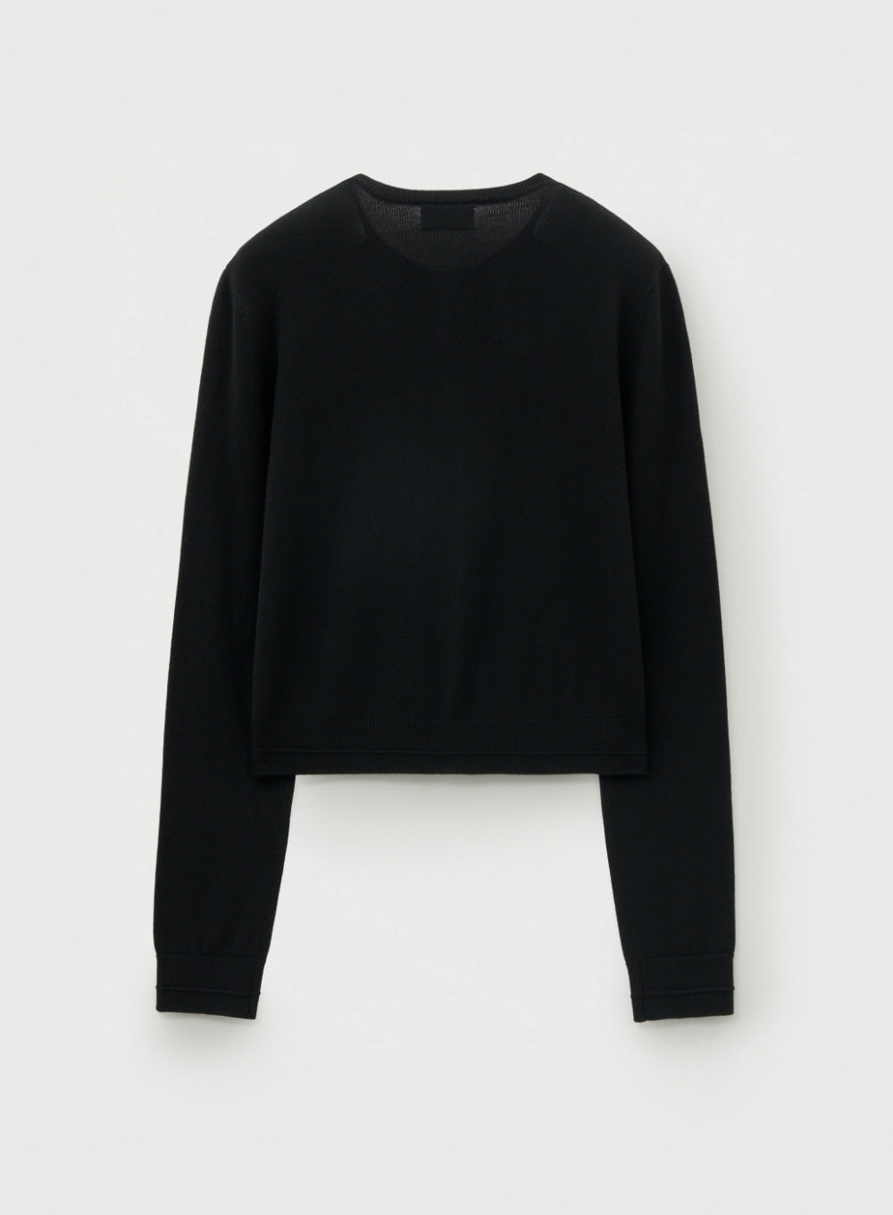 W) Basic Crew Neck Fine Cardigan