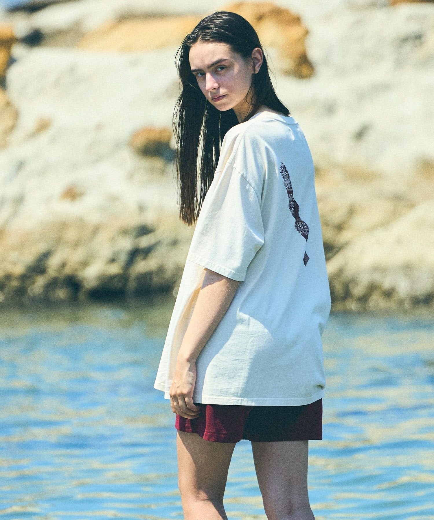 MIYAGIHIDETAKA x Saturdays NYC Bandana Slash T-shirt | Saturdays