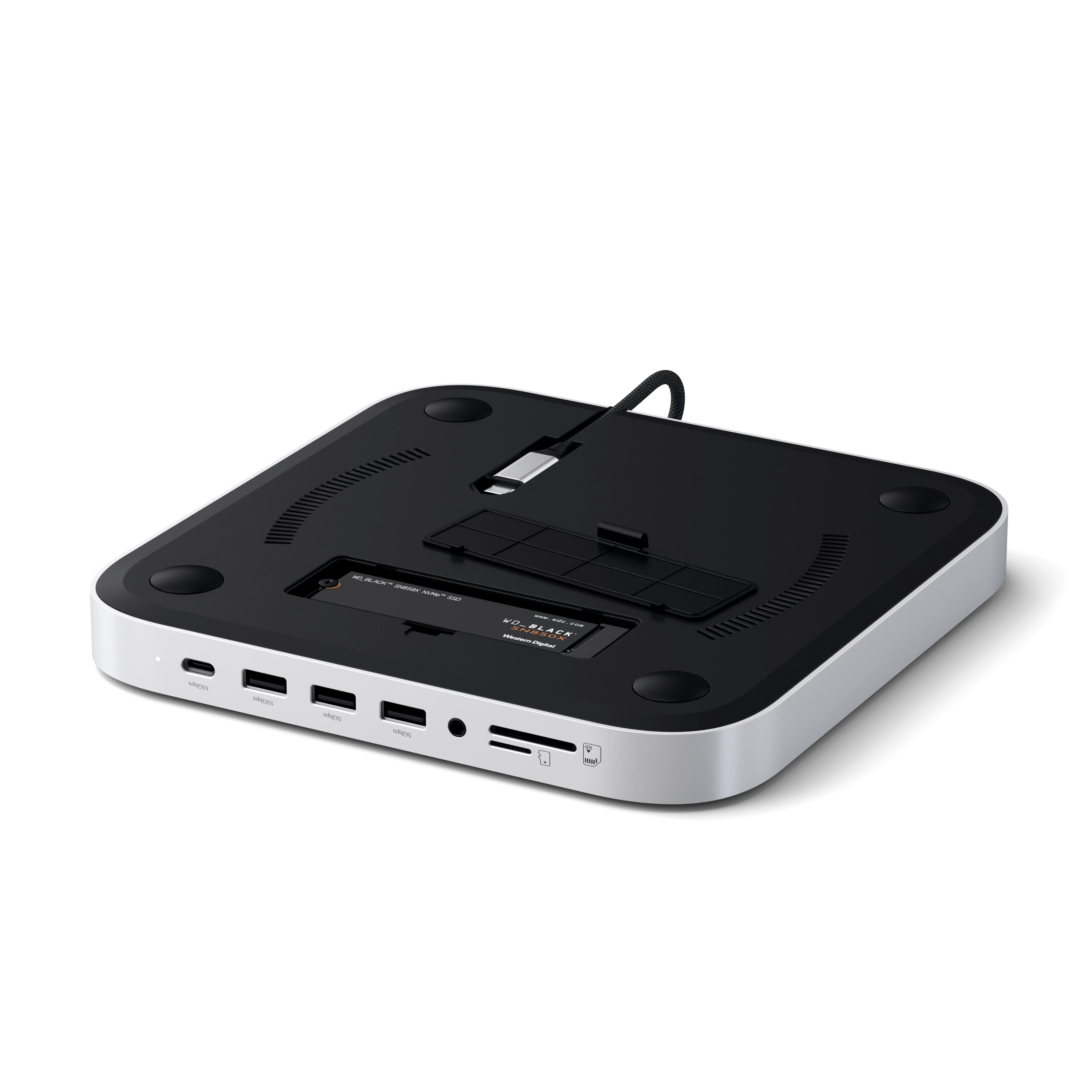 Mac Mini Stand & Hub with NVMe SSD Enclosure – Satechi
