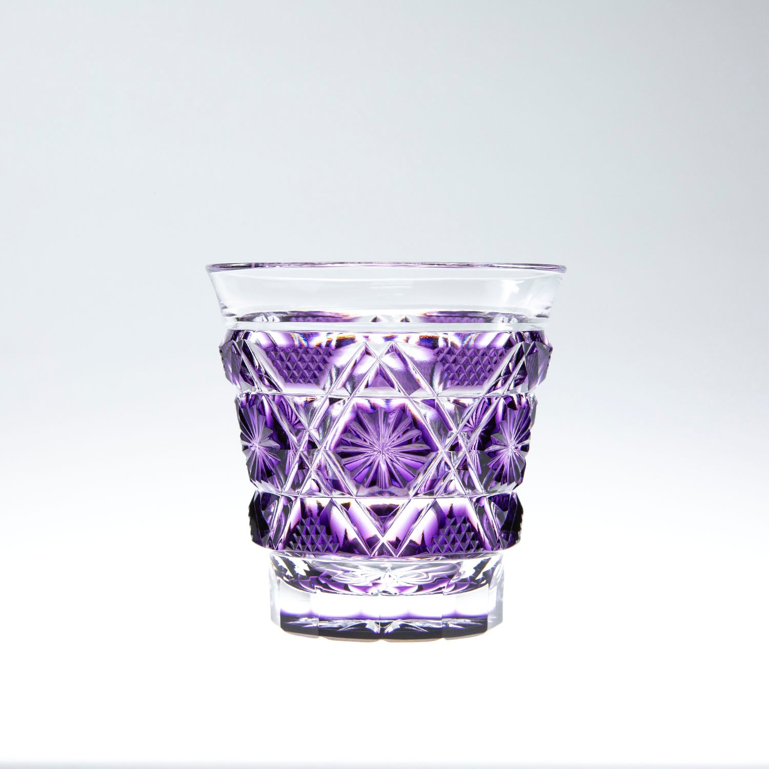 島津薩摩切子】 創作 冷酒グラス cut01 – ㈱島津興業 島津薩摩切子