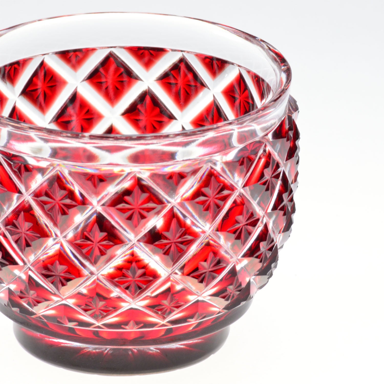 島津薩摩切子】復元 猪口(大) cut34 – ㈱島津興業 島津薩摩切子