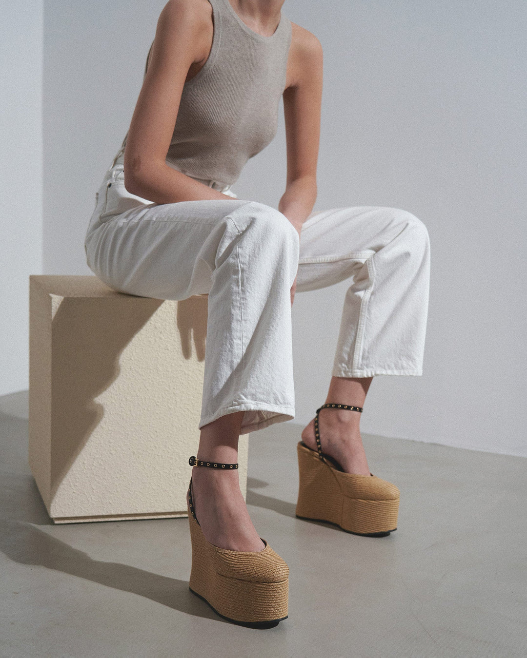 Alaïa | Raffia wedge sandals | Savannahs